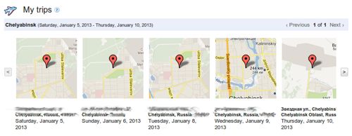 My trips